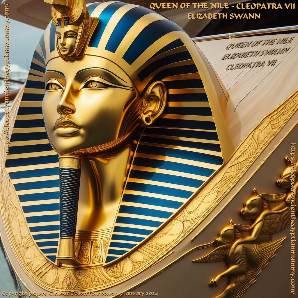 Suggested artwork as part of a study for the Egyptian theming of the Elizabeth Swann (or Cleopatra VII Queen of the Nile)