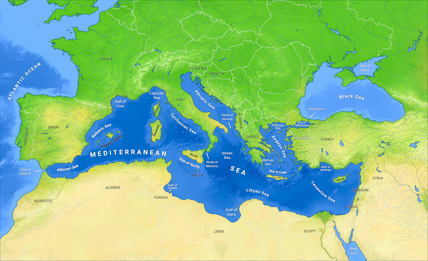 MEDITERRANEAN SEA WADJ-UR MARE NOSTRUM HE THALASSA THE CRADLE OF 