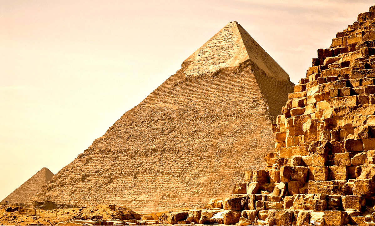 The pyramids at Giza, Egypt